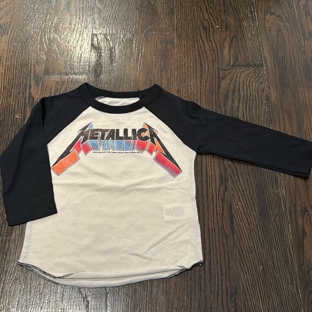 Rowdy Sprouts Retro Metallica 3/4 Sleeve T-Shirt